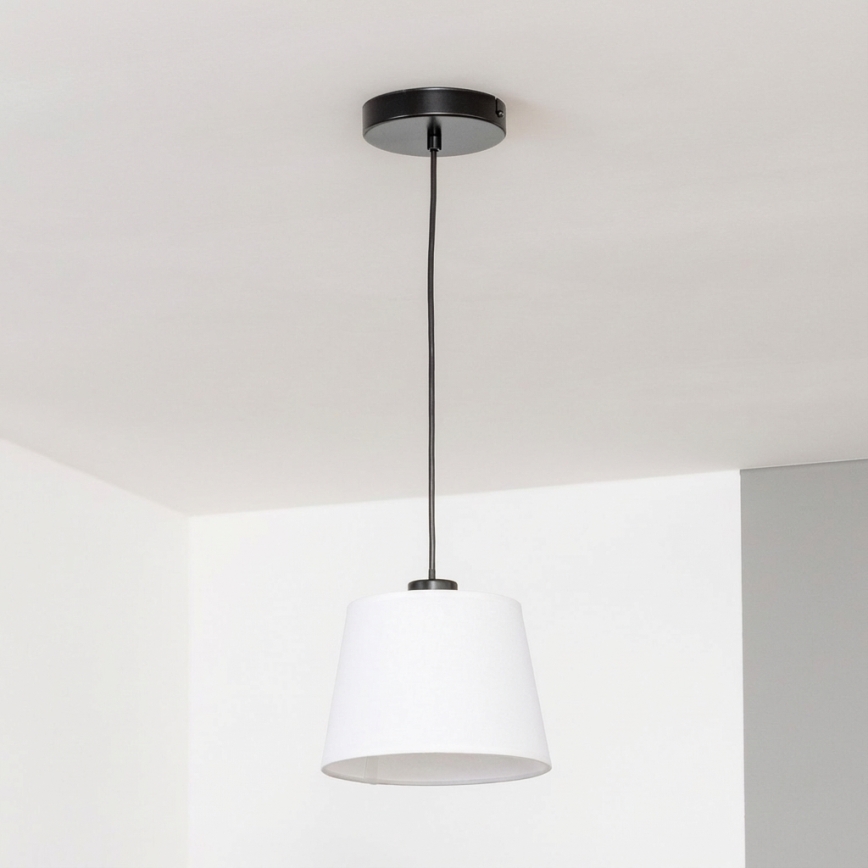 Brilagi - Lampada a sospensione LED a cavo CERIA 1xE27/40W/230V Ø 20,5 cm bianco