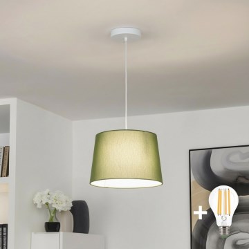 Brilagi - Lampada a sospensione LED a cavo CERIA 1xE27/40W/230V Ø 30 cm, verde