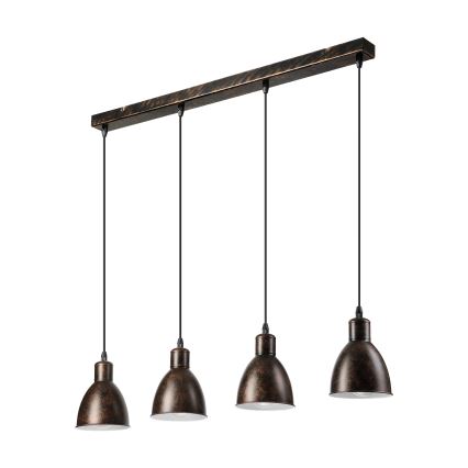 Brilagi - Lampada a sospensione LED a cavo RIDDY 4xE27/60W/230V ramata/patina