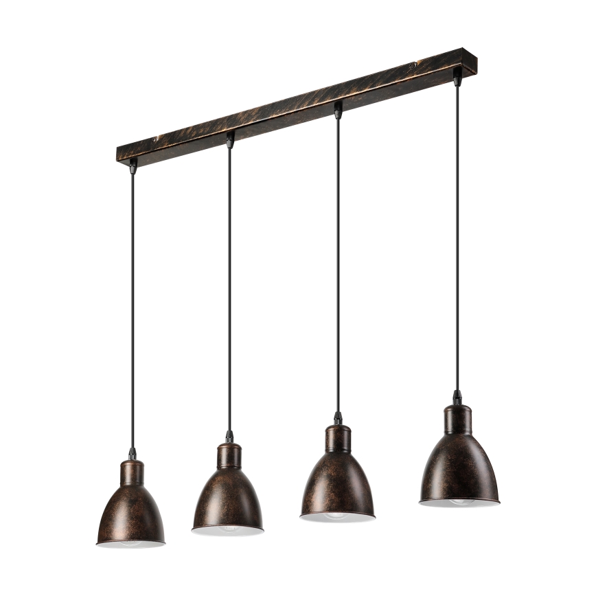 Brilagi - Lampada a sospensione LED a cavo RIDDY 4xE27/60W/230V ramata/patina