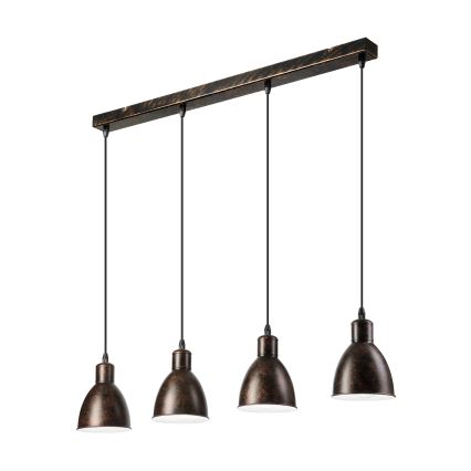Brilagi - Lampada a sospensione LED a cavo RIDDY 4xE27/60W/230V ramata/patina