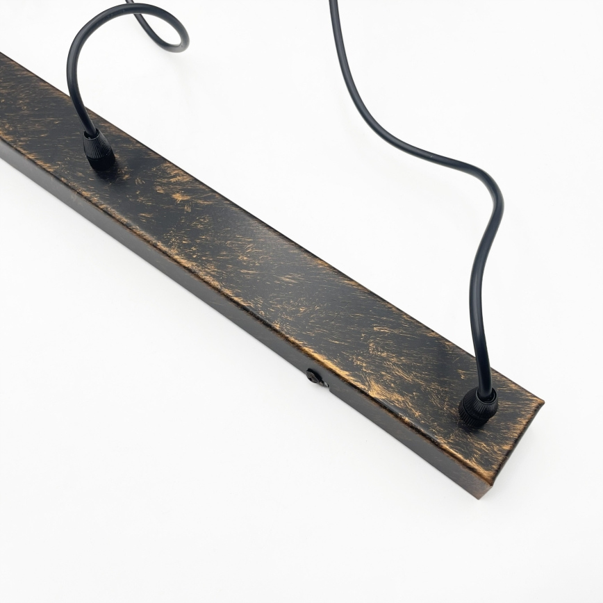 Brilagi - Lampada a sospensione LED a cavo RIDDY 4xE27/60W/230V ramata/patina