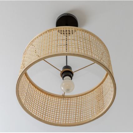 Brilagi - Lampada a sospensione LED CERIA BOHO su cavo 1xE27/40W/230V Ø 25 cm bambù