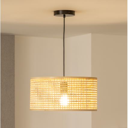 Brilagi - Lampada a sospensione LED CERIA BOHO su cavo 1xE27/40W/230V Ø 25 cm bambù