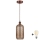Brilagi - Lampada a sospensione LED con cavo RETRO GLASS 1xE27/60W/230V Ø 14 cm rame/marrone fumé