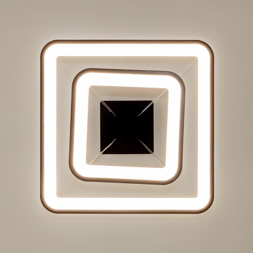 Brilagi - Lampadario LED dimmerabile a sospensione con cavo FALCON SLIM LED/78W/230V 3000-6500K 50x50 cm nero + telecomando