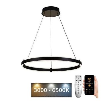 Brilagi - Lampada a sospensione LED dimmerabile su cavo CIRCLE LED/85W/230V 3000-6500K diam. 60 cm nero + telecomando