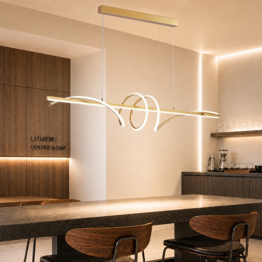BRILAGI - LED lampadario dimmerabile su cavo SIGNATURE LED/50W/230V 3000-6000K 120 cm dorato + telecomando