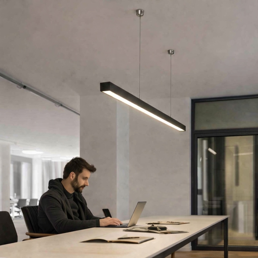 Brilagi - Lampada a sospensione LED FULLDAY LED/30/40/50W/230V 2700/4000/6000K 150 cm nera