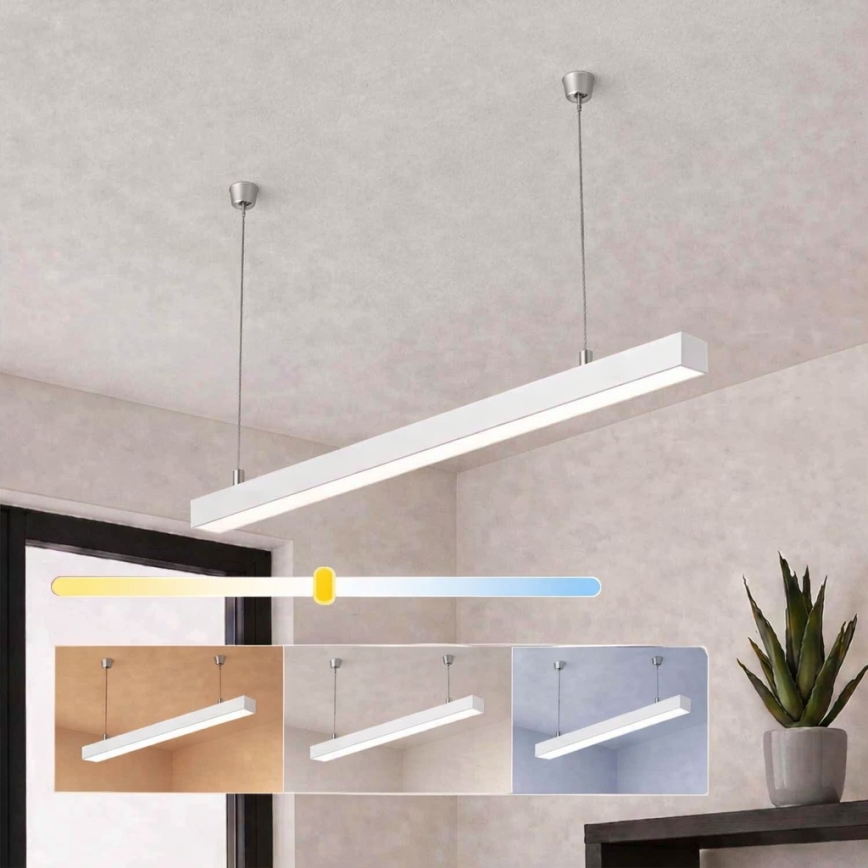 Brilagi - Lampada a sospensione LED FULLDAY LED/30/40/50W/230V 2700/4000/6000K 150 cm bianca