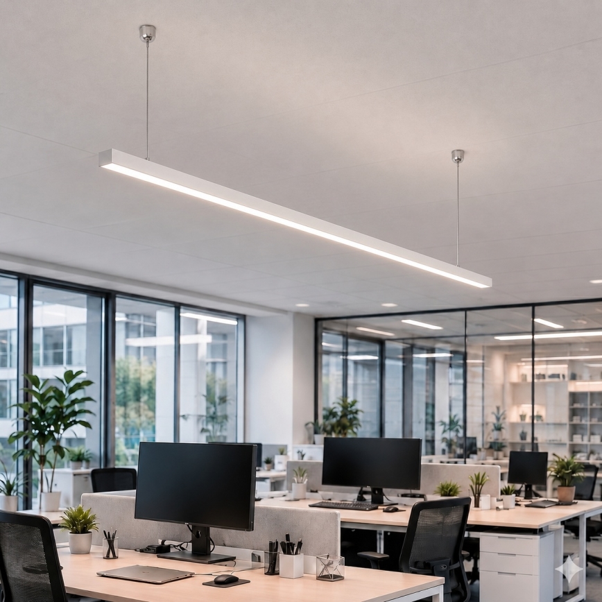 Brilagi - Lampada a sospensione LED FULLDAY LED/30/40/50W/230V 2700/4000/6000K 150 cm bianca