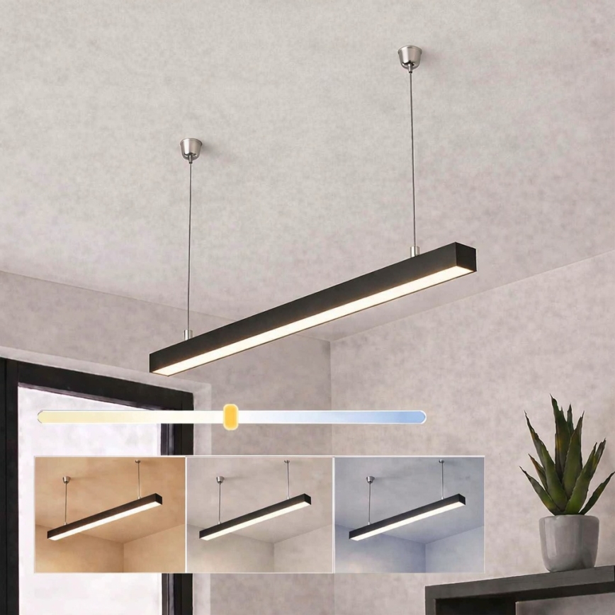 Brilagi - Lampada a sospensione FULLDAY LED/20/30/40W/230V 2700/4000/6000K 120 cm nero