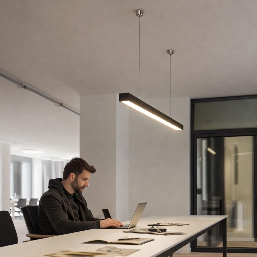 Brilagi - Lampada a sospensione FULLDAY LED/20/30/40W/230V 2700/4000/6000K 120 cm nero