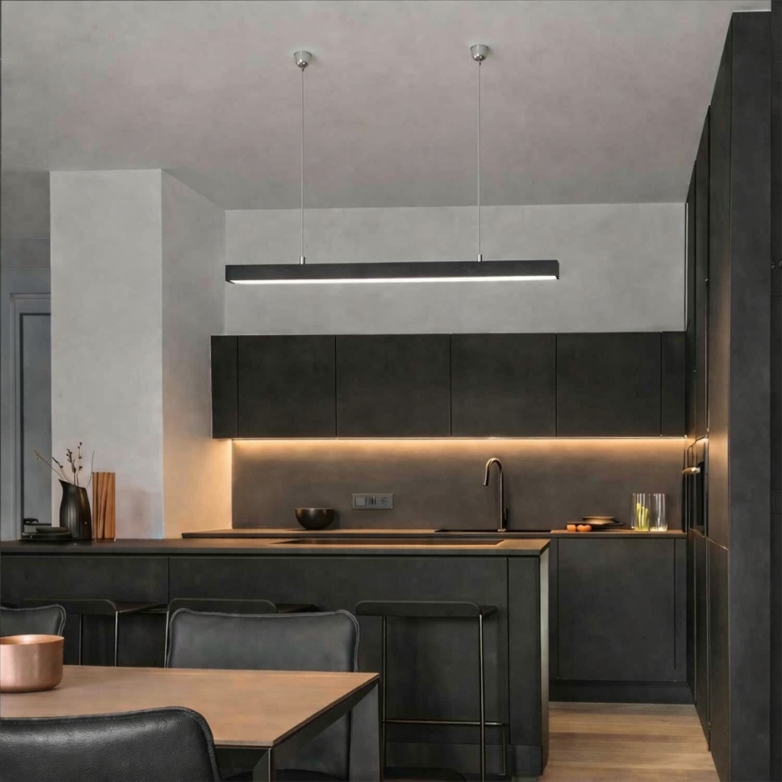 Brilagi - Lampada a sospensione FULLDAY LED/20/30/40W/230V 2700/4000/6000K 120 cm nero