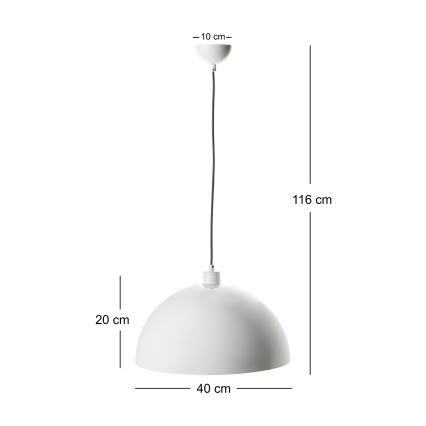 Brilagi - Lampada a sospensione LED METALO 1xE27/40W/230V Ø 40 cm bianco/ramato