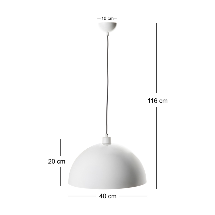 Brilagi - Lampada a sospensione LED METALO 1xE27/40W/230V Ø 40 cm bianco/ramato