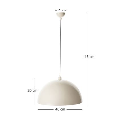 Brilagi - Lampada a sospensione LED METALO su cavo 1xE27/40W/230V Ø 40 cm beige/rame