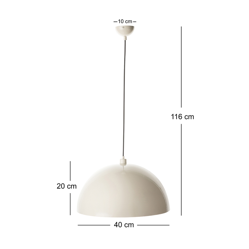 Brilagi - Lampada a sospensione LED METALO su cavo 1xE27/40W/230V Ø 40 cm beige/rame