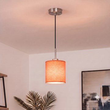 Brilagi - Lampada a sospensione LED NUBILA 1xE27/60W/230V Ø 14 cm nero/arancione