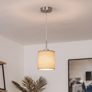 Brilagi - Lampada a sospensione LED NUBILA su cavo 1xE27/60W/230V Ø 14 cm marrone chiaro