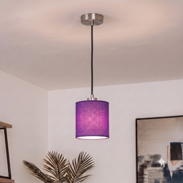 Brilagi - Lampada a sospensione LED NUBILA su cavo 1xE27/60W/230V Ø 14 cm nero/viola