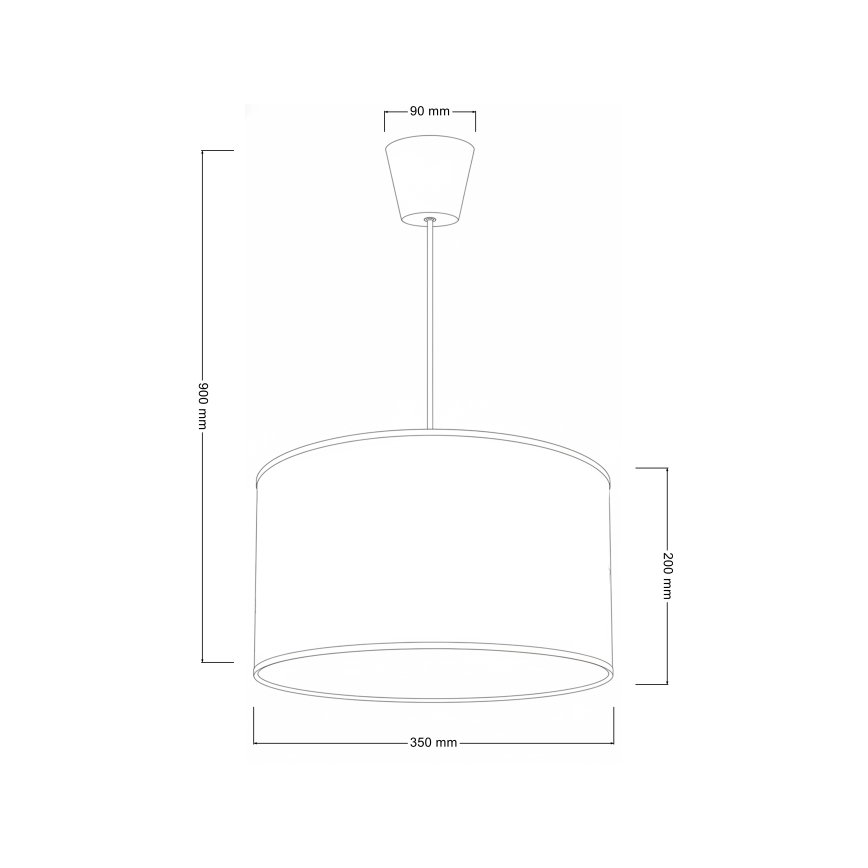 Brilagi - Lampada a sospensione LED per bambini BOBO con cavo 1xE27/60W/230V Ø 35 cm bianco/coniglietti