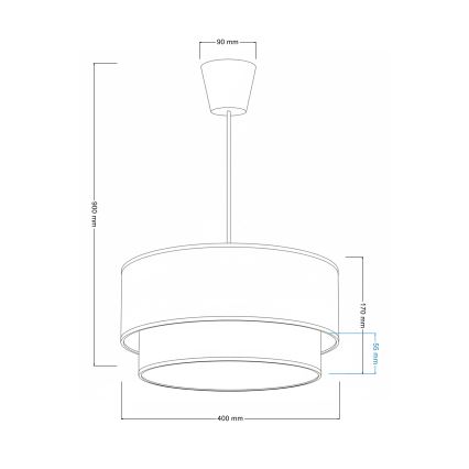 Brilagi - Lampadario LED sospeso per bambini BOBO 1xE27/10W/230V Ø 40 cm bianco/verde a tema animali