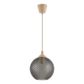 Brilagi - Lampada a sospensione LED RETRO GLASS 1xE27/60W/230V diam. 18 cm beige/grigio fumé