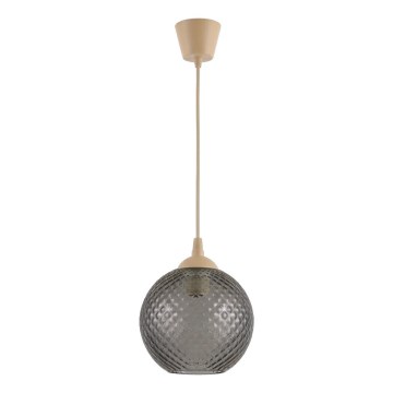Brilagi - Lampada a sospensione LED RETRO GLASS 1xE27/60W/230V diam. 18 cm beige/grigio fumé