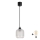 Brilagi - Lampada a sospensione LED RETRO GLASS 1xE27/60W/230V Ø 14 cm nero/bianco