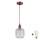 Brilagi - Lampada a sospensione LED RETRO GLASS 1xE27/60W/230V ø 14 cm rame/bianco