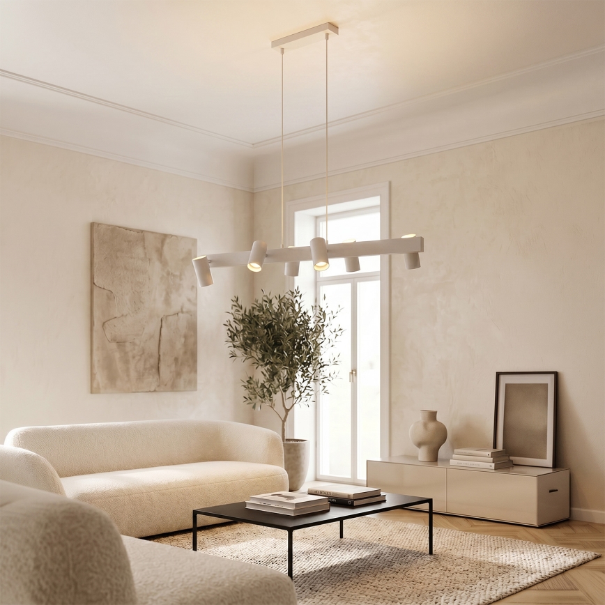 Brilagi - Lampadario LED RGBW dimmerabile a sospensione su cavo SELE 6xGU10/6,5W/230V 2700-6500K bianco + telecomando