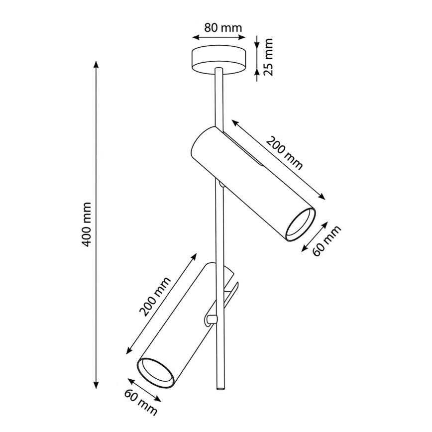 Brilagi - Lampadario LED RGBW dimmerabile su asta BRANCH 2xGU10/6,5W/230V 2700-6500K bianco