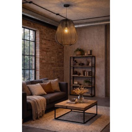 Brilagi - Lampada a sospensione LED su cavo ARVEN 1xE27/8W/230V Ø 37 cm nero