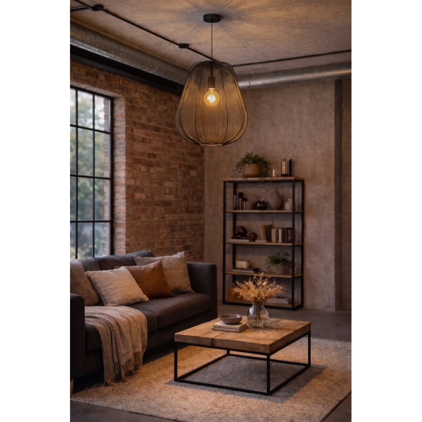 Brilagi - Lampada a sospensione LED su cavo ARVEN 1xE27/8W/230V Ø 37 cm nero