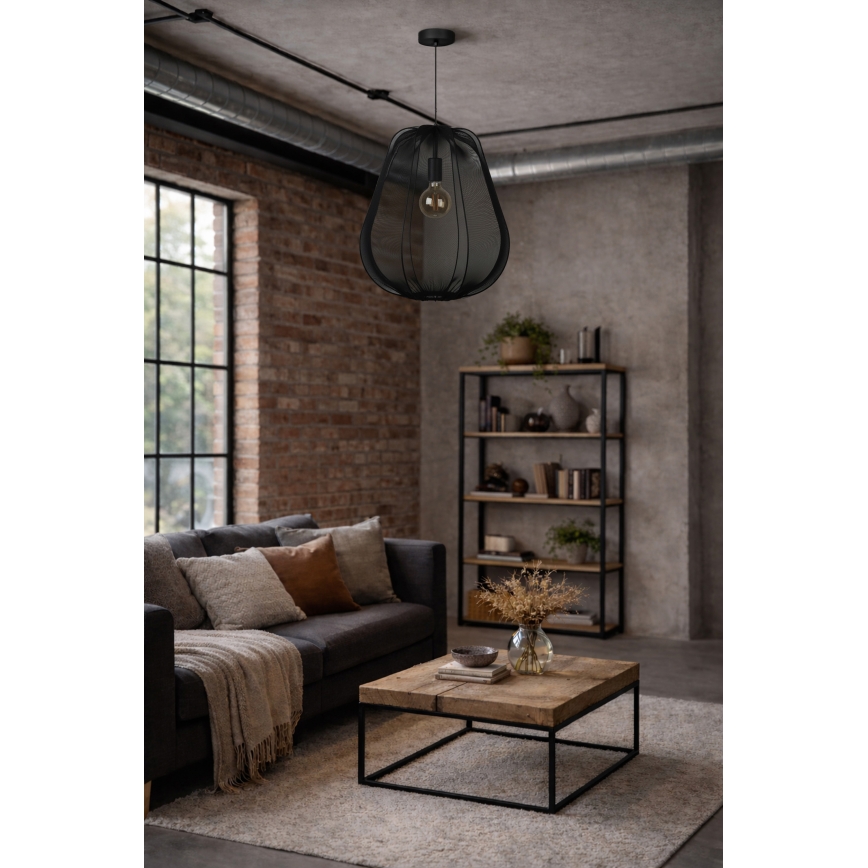 Brilagi - Lampada a sospensione LED su cavo ARVEN 1xE27/8W/230V Ø 37 cm nero