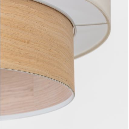 Brilagi - Lampada a sospensione LED su cavo CERIA 1x E27/40W/230V Ø 50 cm bianco/beige