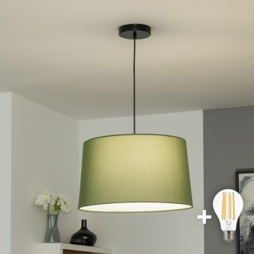 Brilagi - Lampada a sospensione LED su cavo CERIA 1xE27/40W/230V Ø 45 cm verde