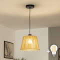 Brilagi - Lampada a sospensione LED su cavo CERIA BOHO 1xE27/40W/230V Ø 28 cm marrone