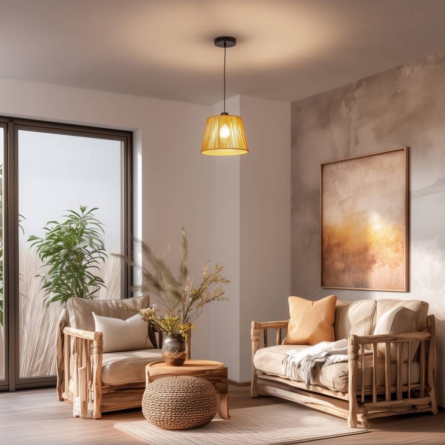 Brilagi - Lampada a sospensione LED su cavo CERIA BOHO 1xE27/40W/230V Ø 28 cm marrone