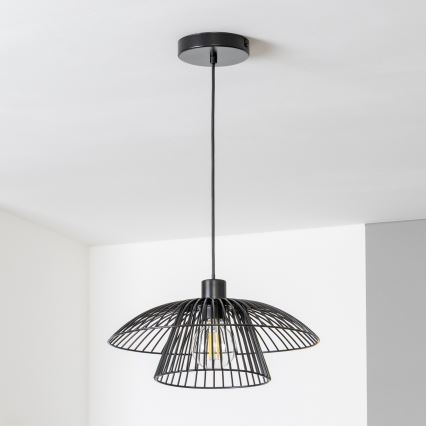 Brilagi - Lampada a sospensione LED su cavo CERIA WIRE 1xE27/40W/230V Ø 38 cm nero