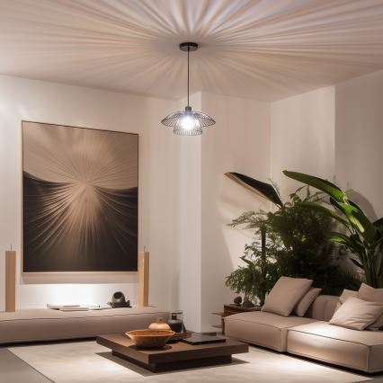 Brilagi - Lampada a sospensione LED su cavo CERIA WIRE 1xE27/40W/230V Ø 38 cm nero