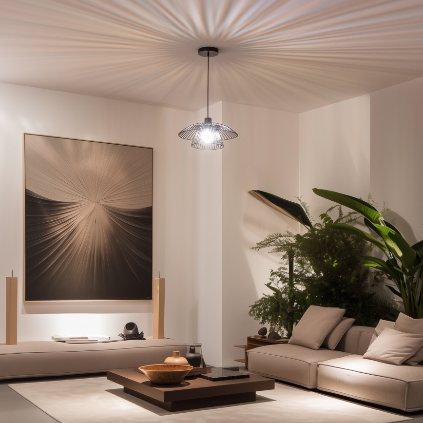 Brilagi - Lampada a sospensione LED su cavo CERIA WIRE 1xE27/40W/230V Ø 38 cm nero