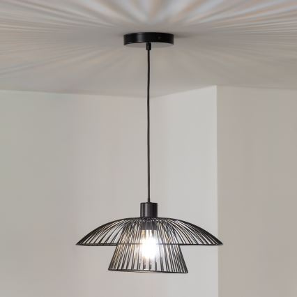 Brilagi - Lampada a sospensione LED su cavo CERIA WIRE 1xE27/40W/230V Ø 38 cm nero