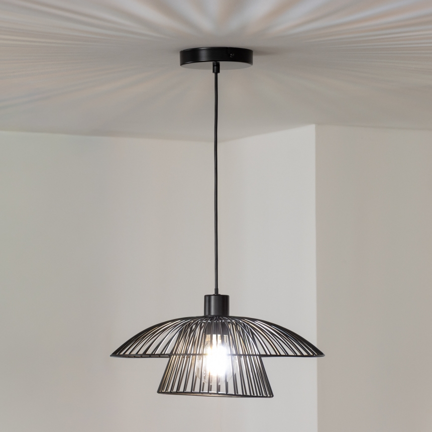 Brilagi - Lampada a sospensione LED su cavo CERIA WIRE 1xE27/40W/230V Ø 38 cm nero