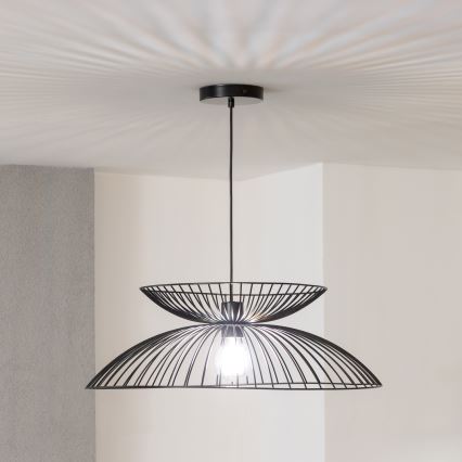 Brilagi - Lampada a sospensione LED su cavo CERIA WIRE 1xE27/40W/230V Ø 60 cm nera