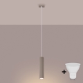 Brilagi - Lampada a sospensione LED su cavo CRESTO 1xGU10/10W/230V taupe