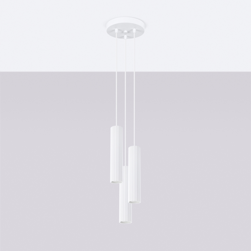 Brilagi - Lampada a sospensione LED su cavo CRESTO 3xGU10/10W/230V bianca