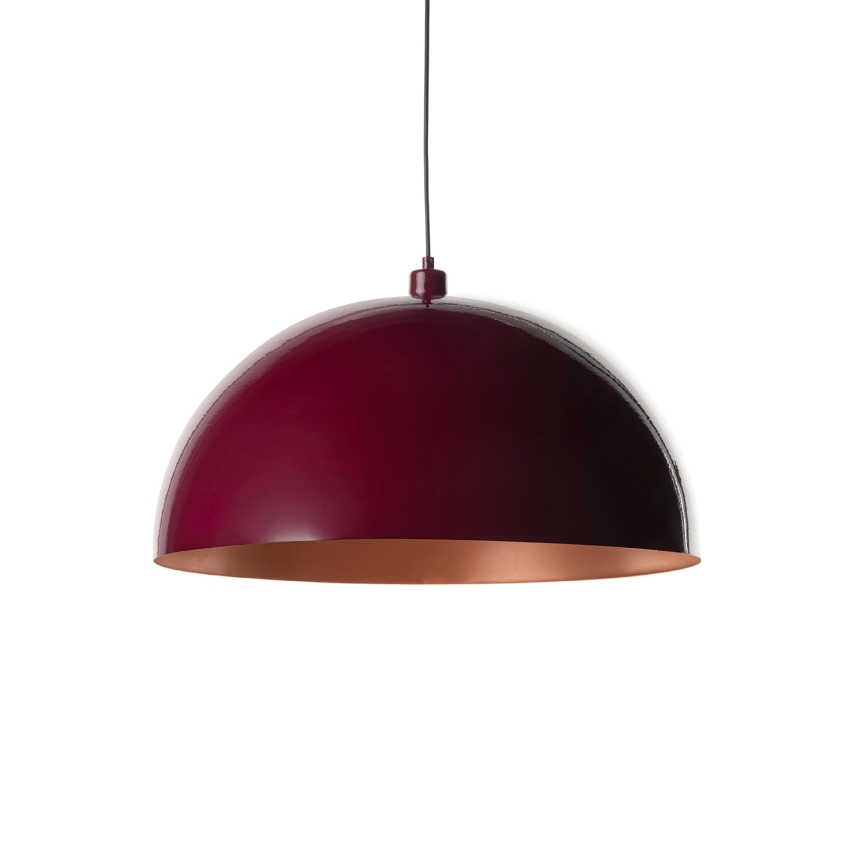 Brilagi - Lampada a sospensione LED su cavo METALO 1xE27/40W/230V Ø 40 cm bordeaux/rame