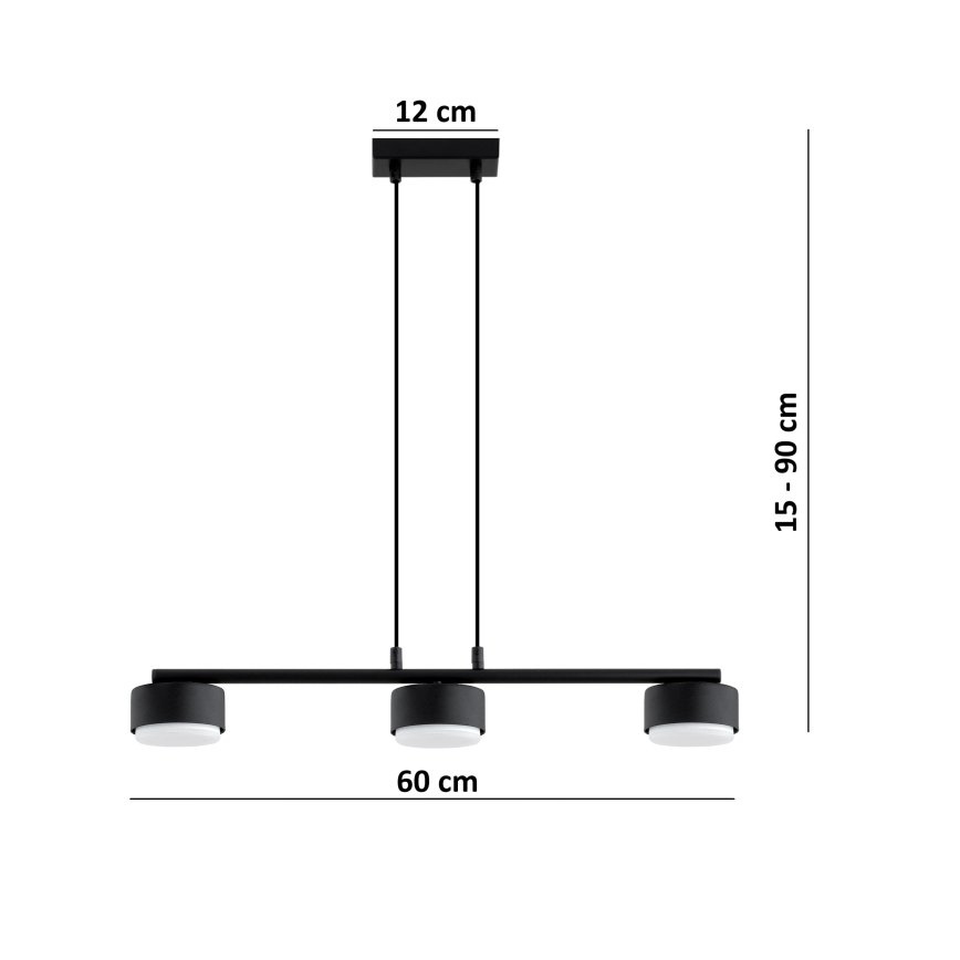Brilagi - Lampada a sospensione LED su cavo MONO 3xGX53/30W/230V nero